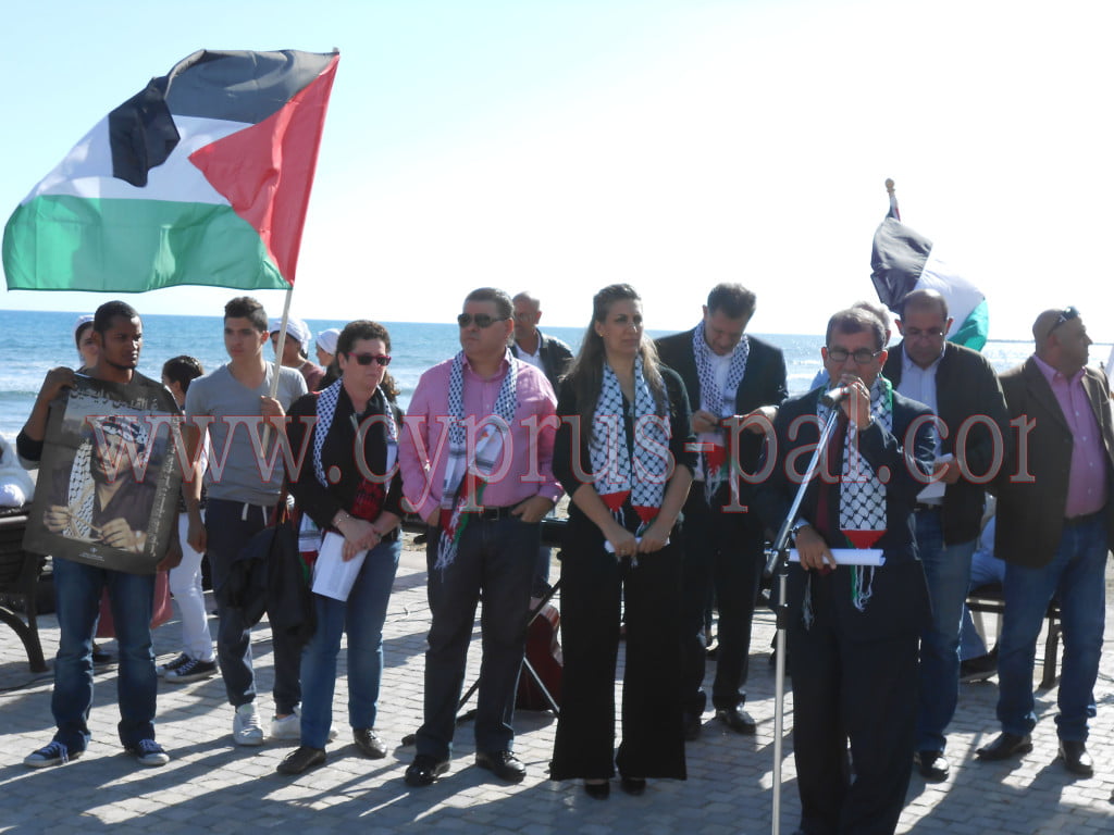 قبرص / لارنكا : احياء اليوم التضامن مع الشعب الفلسطيني اقامه حزب اكيل مع سفارة دولة فلسطين في قبرص