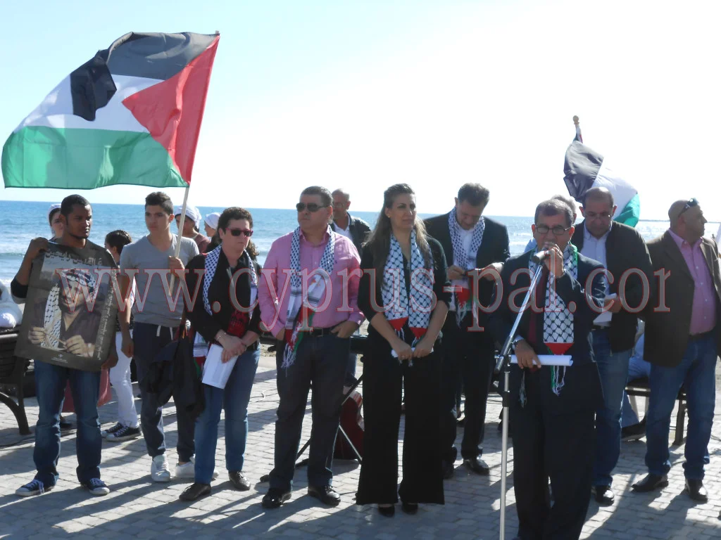 قبرص / لارنكا : احياء اليوم التضامن مع الشعب الفلسطيني اقامه حزب اكيل مع سفارة دولة فلسطين في قبرص