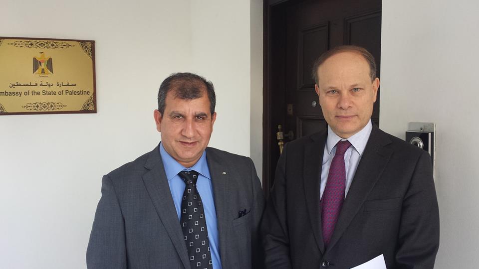 قبرص : السفير حسن يلتقي السفير الفرنسي الجديد