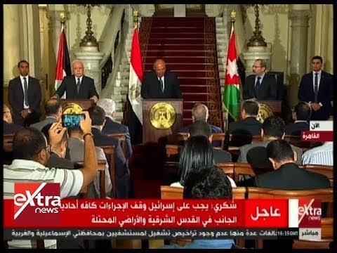 بالفيديو.. التفاصيل الكاملة للمؤتمر الختامي لوزراء خارجية مصر وفلسطين والأردن