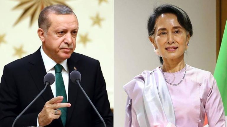 أردوغان يتصل هاتفياً مع زعيمة ميانمار بعد مقتل المسلمين فيها ويحرجها بما قاله