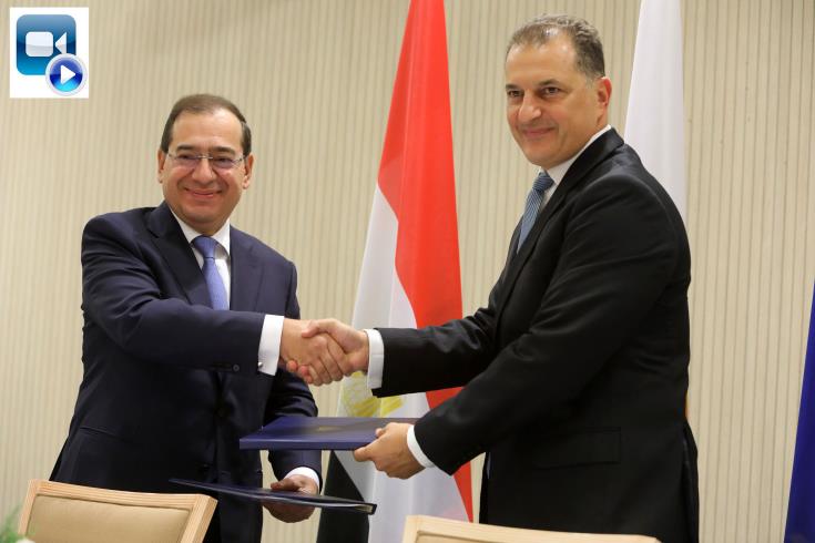 قبرص ومصر توقعان اتفاقاً حكومياً بين البلدين لمد خط أنابيب الغاز الطبيعي