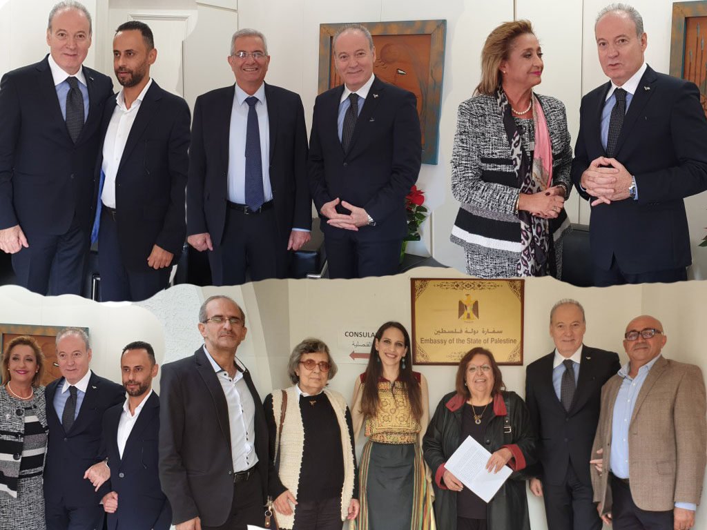 وفود رسميه تأم السفاره الفلسطينيه في قبرص للتعبير عن التضامن مع كافة حقوق الشعب الفلسطيني المشروعة وغير القابلة للتصرف