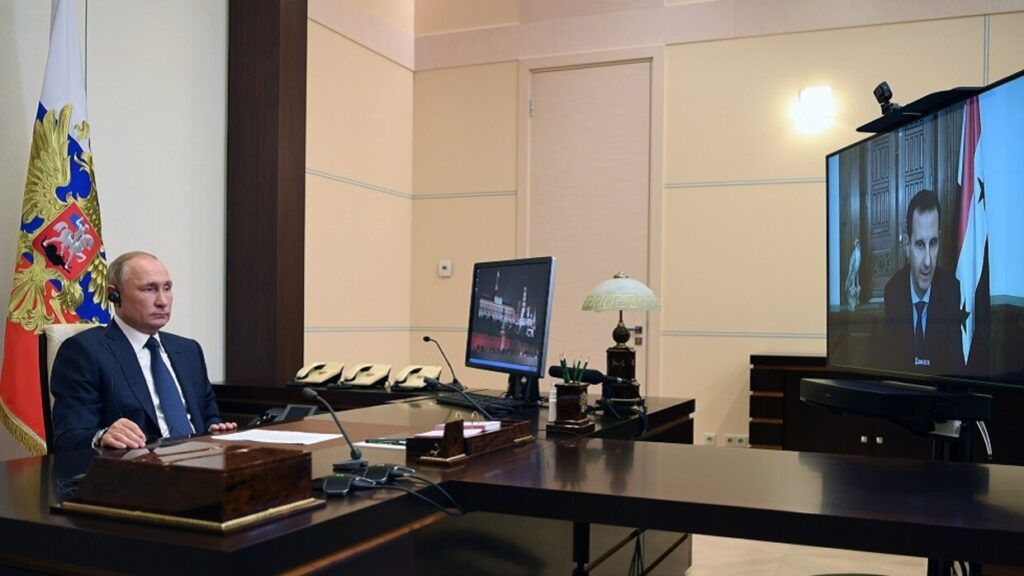 بوتين يلتقي بشار الأسد عبر الفيديو ويعلن عن قرار استراتيجي بشأن ملايين السوريين حول العالم (فيديو)