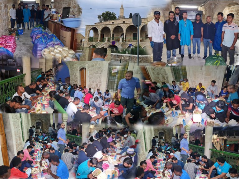بمناسبة شهر رمضان الكريم اقامت الجالية البنجلادشية في قبرص / في مسجد لارنكا الكبير وجبة افطار للصائمين (فيديو وصور)