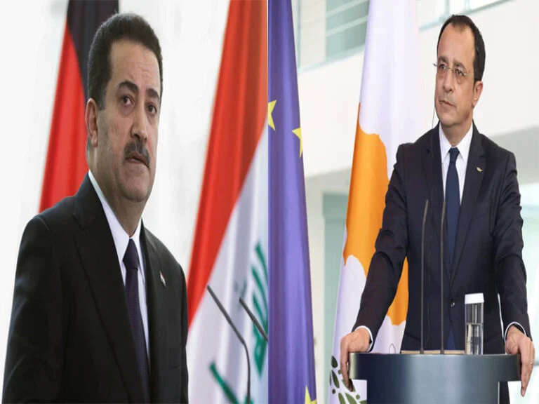الرئيس نيكوس خريستودوليدس يلتقي رئيس الوزراء العراقي محمد السوداني
