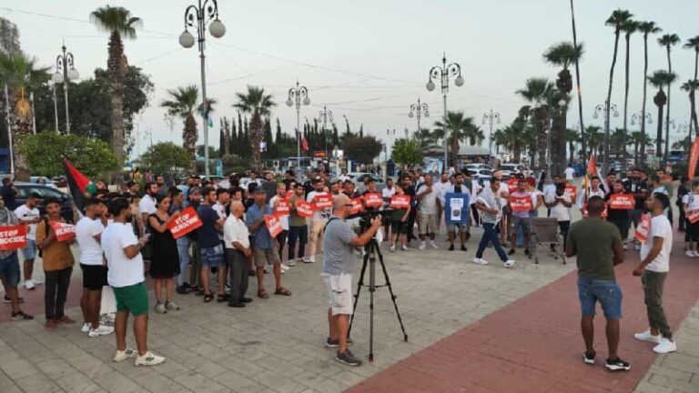 المتظاهرون في لارنكا يطالبون بإنهاء الإبادة الجماعية في فلسطين (فيديو)