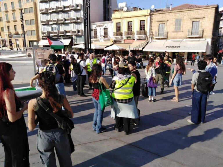 احتجاجات مؤيدة لفلسطين في نيقوسيا (صور وفيديو)