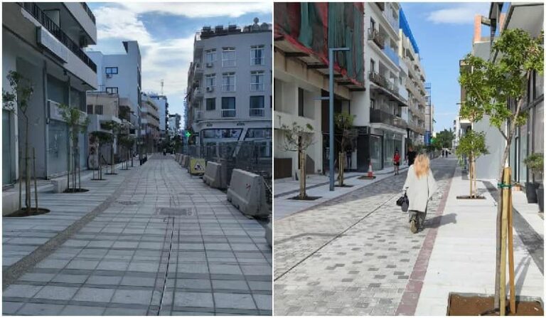 افتتاح شارع إرمو المُجدّد في لارنكا قبل شهر من موعده الأصلي بمناسبة عيد الميلاد