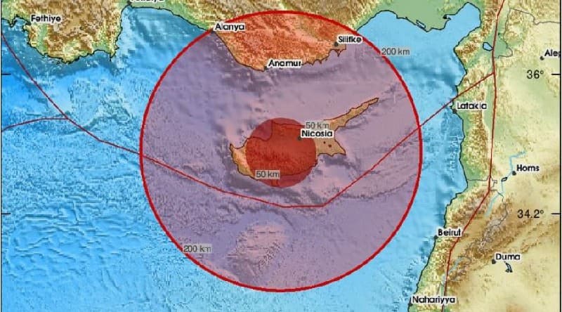 هزة أرضية شعر بها سكان قبرص